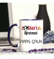 Coğrafya Öğretmenine Özel Öğretmenler Günü Hediyesi Kişiye Özel Kupa Bardak