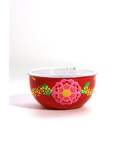Kapaklı Kırmızı Kase (18 Cm)