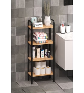 Banyo Düzenleyici Mutfak Rafı Banyo Dolabı Çok Amaçlı Dolap 4 Katlı Metal Mutfak Düzenleyici