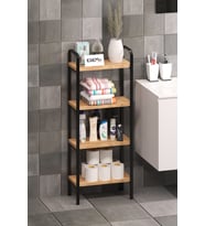 Banyo Düzenleyici Mutfak Rafı Banyo Dolabı Çok Amaçlı Dolap 4 Katlı Metal Mutfak Düzenleyici