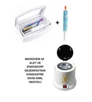 100W Mini Sterilizasyon Makinesi ve Çift Bölmeli Sterilizasyon Kutusu Dezenfektan Sıvısı Hediyeli