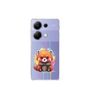 Redmi Note 13 Pro 4G ile Uyumlu Splash Tilki Tasarımlı Şeffaf Silikon Kılıf