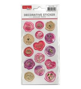 TANEX KIDS TNX-27101 DEKORATİF ETİKETLER - PUFFY AŞK SERİSİ STICKER