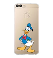 Huawei P Smart  Kamera korumalı Kapak Donald Duck Tasarımlı  Şeffaf Kılıf