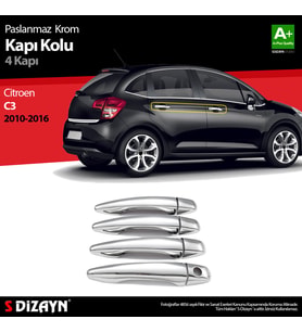 Citroen C3 Krom Kapı Kolu 4 Kapı 2010-2016