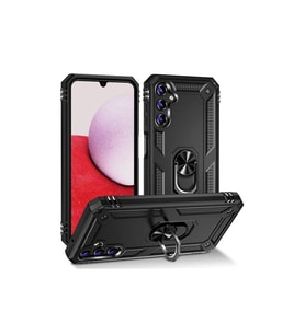 Samsung Galaxy A04s Kılıf Sofya Yüzüklü Silikon Kapak - Siyah