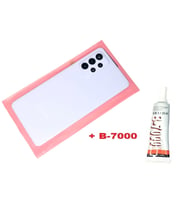 Tkgz Samsung Galaxy A52 A525 Arka Pil Batarya Kapağı (FULL Kamera Lensli+B-7000) MAVİ