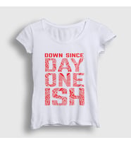 Presmono Kadın Beyaz Day One Ish V2 Wwe Güreş The Usos T-Shirt 525628tt (Beyaz)