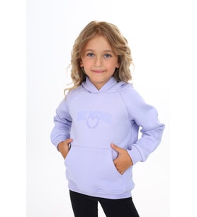 Toontoy Kız Çocuk Baskılı Sweatshirt (Mavi)
