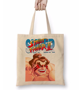 Street Fighter 2 Guile Bez Çanta Uzun Saplı
