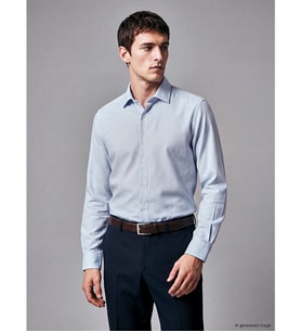 LCW BUSINESS Mavi Slim Fit Armürlü Erkek Gömlek