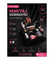 Çok Bölmeli Makyaj ve Kozmetik Düzenleyici, Şık ve Fonksiyonel Tasarım