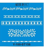 ARTDECO STENCİL 30X30CM İNCE BORDÜR 158