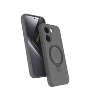 Lexroo Xiaomi Poco X8 Pro Kılıf M-safe Şarj Özellikli Standlı Samara Kılıf - Titanyum-Gri