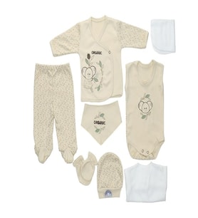 Happy Elepants Organik Hastane Çıkış Takımı 8 Parça
