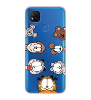 Xiaomi Redmi 9C / 10A Uyumlu Garfield Tasarımlı Şeffaf Telefon Kılıfı