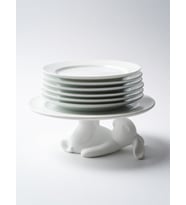 MYCRAFT3D Dekoratif Tavşan Figürlü Tatlı Tabağı Standı Pasta Standı Mutfak Servis Standı 15x15 Şık Hediye