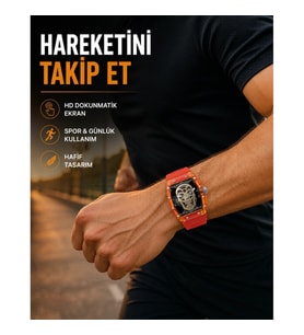 Mey İthalat® IP67 Suya Dayanıklı Akıllı Saat Uzun Pil Ömürlü Yeni Nesil