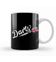 Darts UK Great Britain Flag Dart Player Dartboard Bullseye Kupa Bardak Porselen