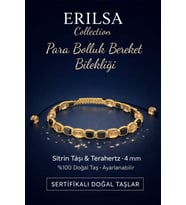 Sertifikalı Küp Para Bolluk Bereket Zenginlik Bilekliği - Sitrin ve Terahertz 4mm Doğal Taş (Çok Renkli)