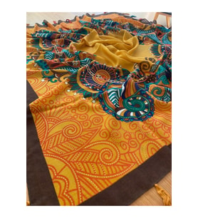 Etnik 110 x 110 cm Pareo Eşarp Şal Paisley 1757089
