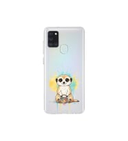 Samsung Galaxy A21S ile Uyumlu Splash Mirket Tasarımlı Şeffaf Silikon Kılıf
