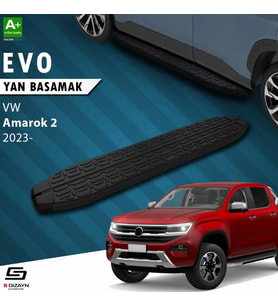 S-Dizayn VW Amarok 2 Evo Siyah Yan Basamak 203 Cm 2023 Üzeri A+ Kalite