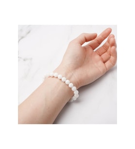 Unisex Beyaz Howlite Doğal Taş Bileklik
