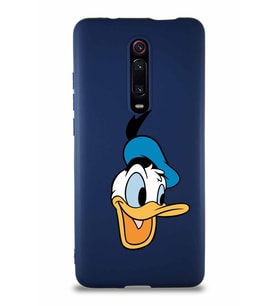 Xiaomi Mi 9T Soft Premier Kapak Donald Duck-A Tasarımlı Silikon Kılıf - Lacivert (Şeffaf)