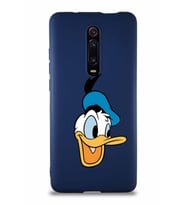 Xiaomi Mi 9T Soft Premier Kapak Donald Duck-A Tasarımlı Silikon Kılıf - Lacivert (Şeffaf)