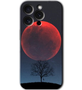 İphone 15 Pro Kılıf HD Desen Baskılı Kılıf - Kanlı Ay
