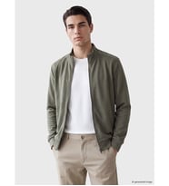 LCWAIKIKI Classic Haki Dik Yaka Erkek Fermuarlı Sweatshirt