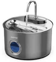 Haustier Wf009Ls-M Otomatik Su Çeşmesi,Kedi Su Sebili, Su Pınarı 3.5Lt Geniş Hazne, Sus304 Çelik, Ç