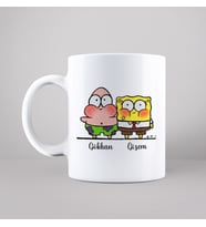 Sünger Bob & Petrick Tasarımlı Kupa Kişiye Özel