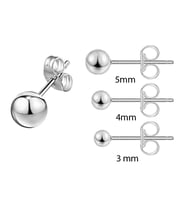 Chavin Yuvarlak Gri 3/4/5 mm. Set Bayan Erkek Çelik Küpe ep12by