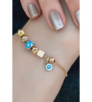 Kadın Mineli Pandora Altın Bileklik