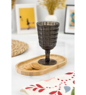 Allegra Füme Kadeh Bardak - 450 Ml Tekli Akrilik Malzeme - Cam Değildir Kırılmaya Dayanıklı