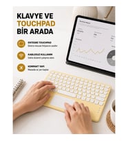 Mey İthalat® Bluetooth Klavye – Kablosuz, Sessiz Tuşlu, Android iOS Windows Uyumlu, Kompakt Taşınabi