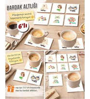 Sevimli Hayvanlar 7x7 – 6’lı Set Dekoratif Kare Tasarım
