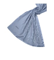 Mısırlı Eşarpları Devore Etnik Desen Şal (Gümüş)