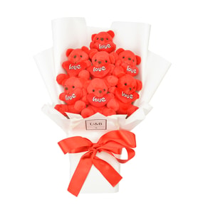 U&B Teddy Bear Flowers Aşk Bombası Ayıcık Buketi