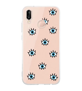 Huawei P20 Lite Uyumlu Baskılı Yumuşak Silikon Şeffaf Telefon Kılıfı
