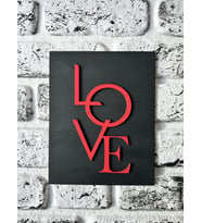 Ahşap Love Duvar Tablo