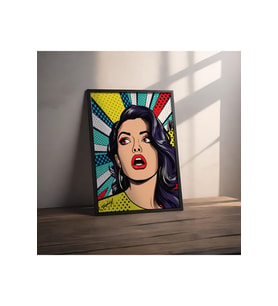 Dekoratif Çerçevesiz Poster Pop Art Women Çerçevesiz Tablo