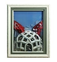 e38 EL İŞÇİLİĞİ  KAĞIT RÖLYEF TABLO 66x86 CM - 6347