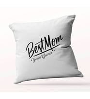 Kişiye Özel Best Mom Beyaz Kare Yastık
