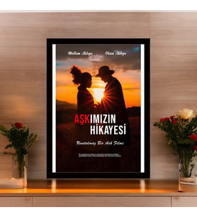 Kişiye Özel Tasarlanan Film Afişi Tasarımlı 21x30 Siyah Fotoğraf Çerçeve