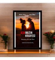 Kişiye Özel Tasarlanan Film Afişi Tasarımlı 21x30 Siyah Fotoğraf Çerçeve