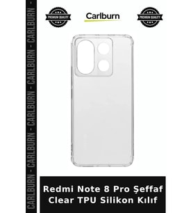 Redmi Note 8 Pro Şeffaf Clear TPU Silikon Kılıf Arka Kapak Cihaz Aksesuarı