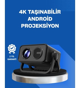 Android Tv 11 İşletim Sistemli Elektrikli Odaklama Projektör